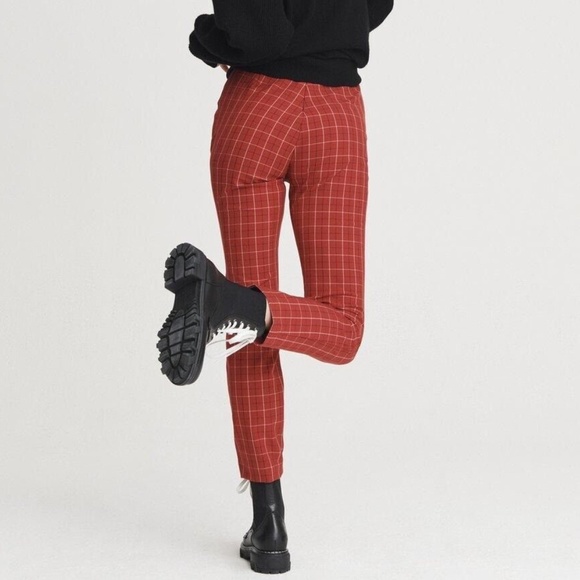 rag & bone Simone plaid high waisted pants 0 - Picture 2 of 16